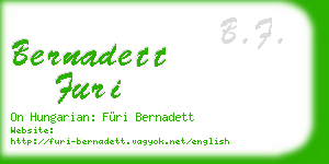 bernadett furi business card